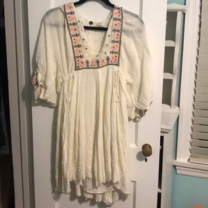 Free People Embroidered Peasant Dress